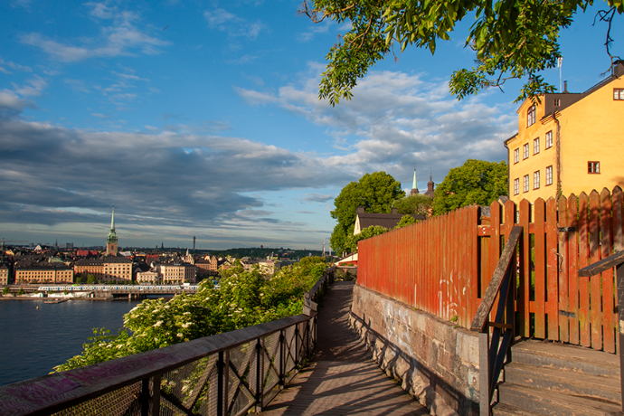 Zicht op Stockholm vanop Monteliusvägen.