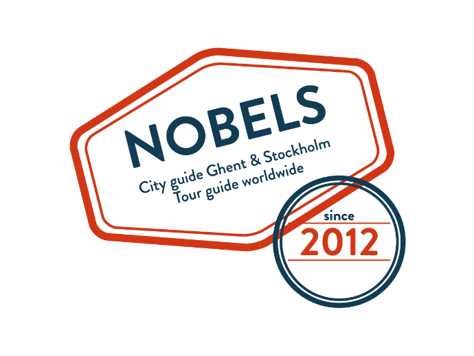 Logo: Nobels, city guide Ghent and Stockholm, tour guide worldwide. Since 2012.
