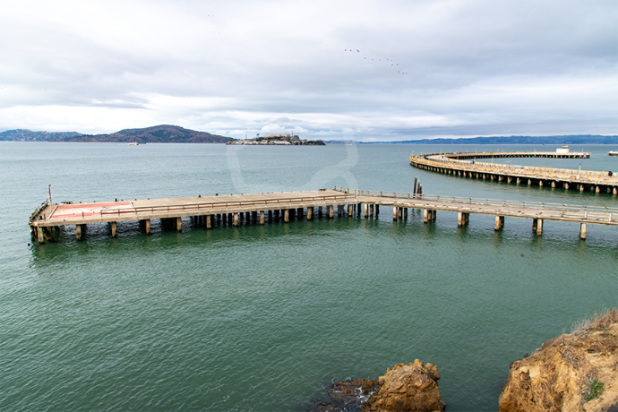 San Francisco, zicht op Alcatraz.